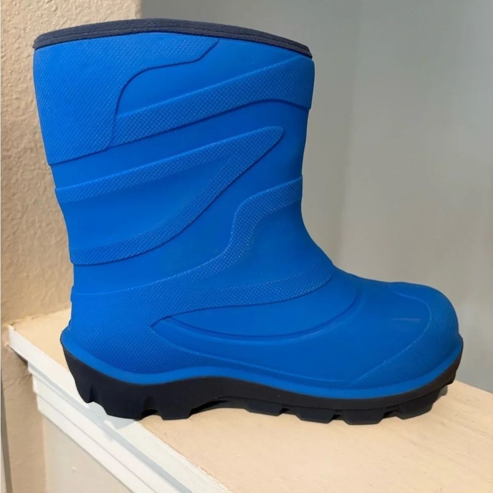 HISEA Kids Rain Boots Boys Girls Waterproof Outdoor Playing Rubber Boot Sz 5
